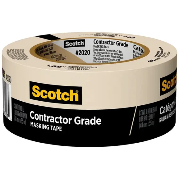 Scotch® General Purpose Masking Tape 2020-48A, 1.88 in x 60.1 yd (48 mm x 55 m)