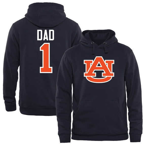 Men's Navy Auburn Tigers #1 Dad Pullover Hoodie