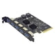 thumbnail image 1 of Tarjeta de expansión PCI E 4X a USB3.2 perfke 5 puertos tipo A para PC de escritorio, 1 of 7