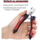 thumbnail image 3 of Tijeras Cortaúñas para Perros y Gatos - Cortaúñas Profesionales de Acero Inoxidable con Lima de Uñas, Cortaúñas de Alta Calidad con Espaciador para Mascotas (Rojo, S) JM, 3 of 5