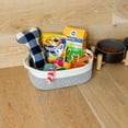thumbnail image 6 of 5-Piece Rectangle Natural Cotton Rope Woven Storage Basket Set, Small Organizer Bins for Montessori, Baby Nursery, Dog & Cat Toys, Bathroom Storage, 6 of 8