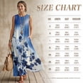 thumbnail image 7 of Xoenoiee Blue Gradient Floral Print Summer Dresses for Women 2026, Tie Dye Cotton Linen Maxi Dress Casual Sleeveless Crewneck Loose Fit Tank Sundress with Pockets, Boho Beach Vacation Outfits, 4XL, 7 of 7