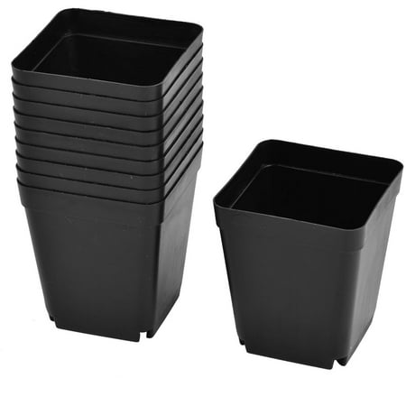 Plastic Plant Pots For Sale Unique Bargains Plastic Flower Plant Succulents Seeds Planting Pot Container Holder Black for Balcony 10pcs ()