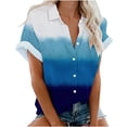 thumbnail image 1 of Blusa con estampado floral de manga corta con cuello en V para mujer OAVQHLG3B Store  lin121212, 1 of 4
