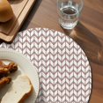 thumbnail image 4 of Round Placemats Brown Geometric Waves 15 inch Set of 2 Table Mats for Dining Table Abstract Stripes Heat Resistant Non-Slip Kitchen & Home Decorative Place Mat Set, 4 of 8