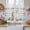 Multicolor, variant on Easter Cute Bunny Kitchen Curtains 45 Inch Length, Eggs Spring Daisy Flowers Colorful Striped Tiers Curtains for Bathroom Bedroom Cafe, Light Filtering Window Treatment Drapes 2 Panels 42"Wx45"L