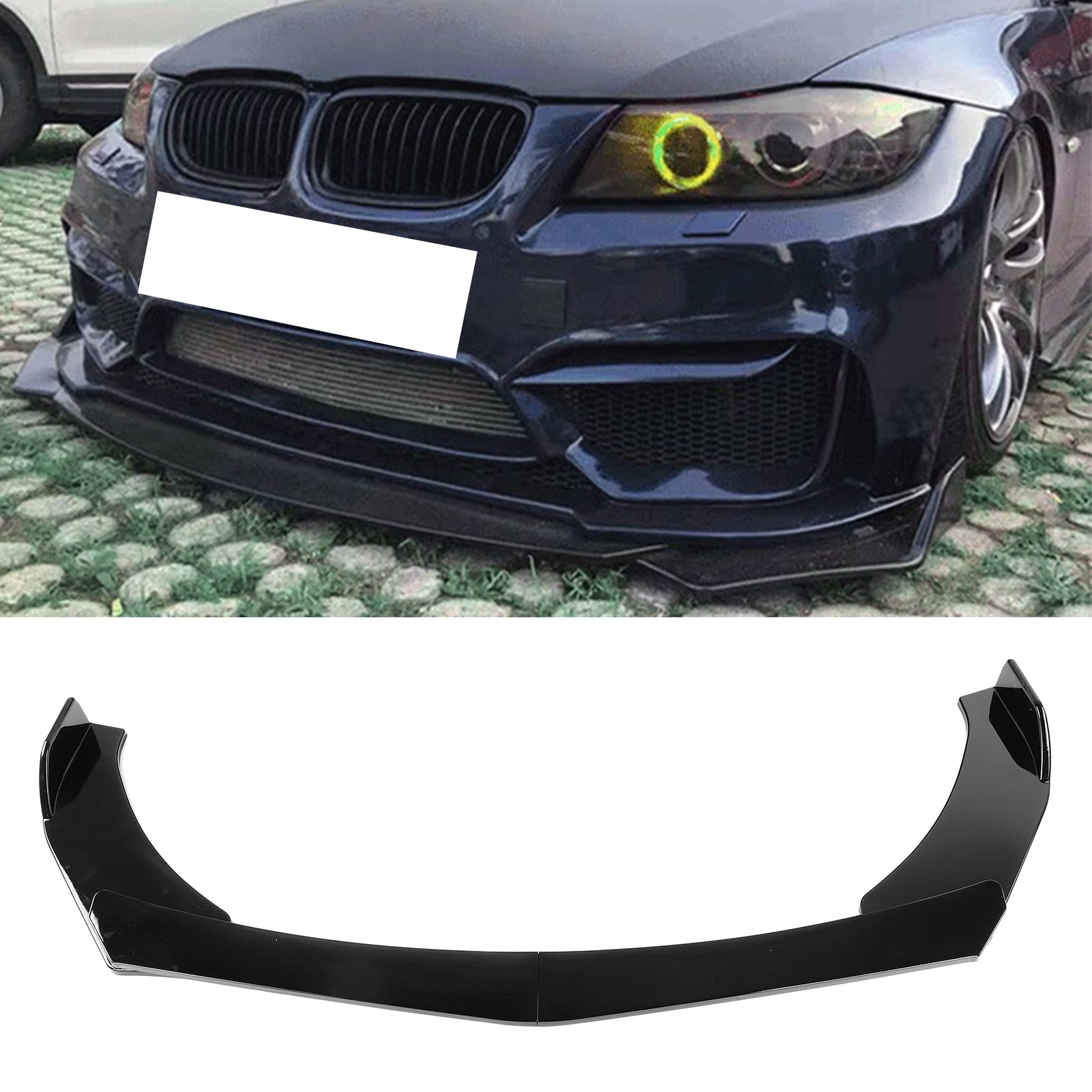 Body Kit Spoiler 4Pcs Universal Front Bumper Splitter Lip Lower Chin