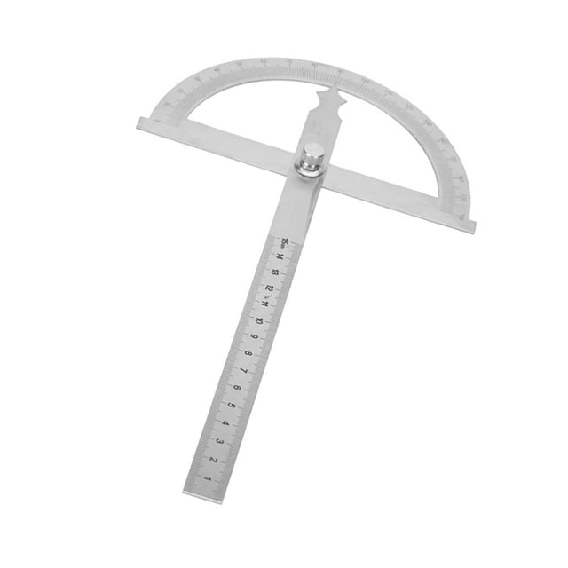 Stainless Steel Protractor Goniometer Ruler, Lockable Angle Finder Gauge, 2 in 1 Combination, 0 180 Measurement Range, for Professional Use