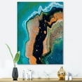 thumbnail image 2 of Designart ' Abstract Composition In Black and Orange ' Modern Canvas Wall Art Print, 2 of 4