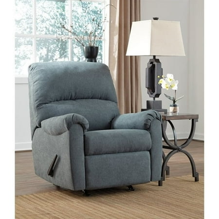 Ashley Zeth Fabric Rocker iReclineri in Denim iWalmarti com