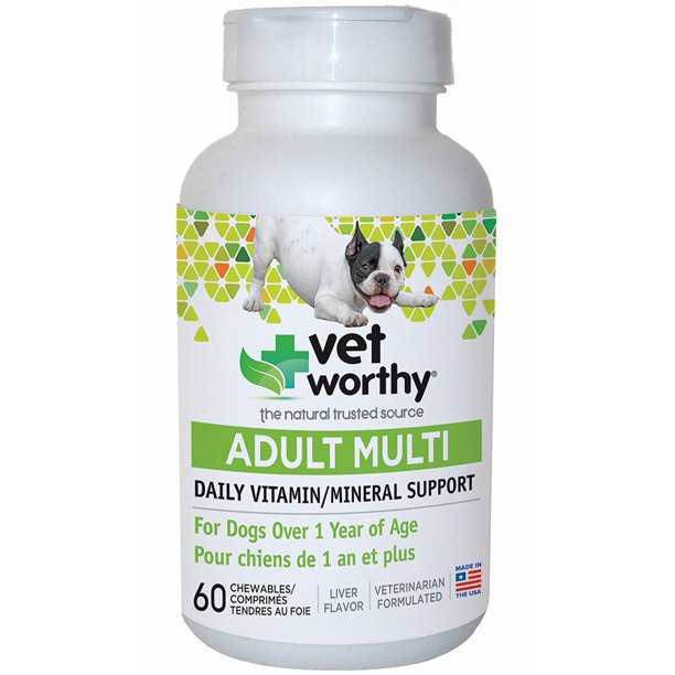 Vet Worthy Puppy Multi Vitamin Liver Flavored Chewables For Dogs 60 Count