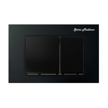 UPC: 0810015320389 | Wall Mount Dual Flush Actuator plate in Matte Black