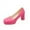 Hot Pink, variant on 2024 Women's Heels Platform Chunky Block Heels Square Closed Toe Low Heels Dress Shoes Comfortable Wedding Party Office Pumps Shoe Beige