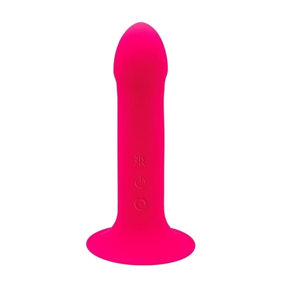 Adrien Lastic Hitsens 2 Squeeze 6.5" Silicone Vibrating Dildo for Women with Suction Cup, Pink