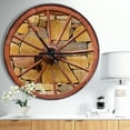 thumbnail image 2 of DesignArt Old Wooden Country Wheel Large Wall Clock, 2 of 2