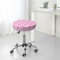 thumbnail image 6 of Salouo Pink bows Pattern Bar Stool Cushion Cover, Round Crease-Resistant Stretchy Dustproof Stool Seat Slipcover for Bar Round Chair-13 inch, 6 of 6