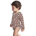 thumbnail image 3 of Xecao Coffee Rugby Print Baby unisex-baby Cotton Long-sleeve Bodysuits-6 Months, 3 of 6