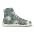thumbnail image 5 of Psesaysky High-Top Printed Shoes with Chrysanthemum for Women Water-Resistant PU Leather Barefoot Shoes Size 6-13.5, 5 of 7