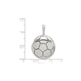 thumbnail image 3 of Sterling Silver Classic Soccer ball (Football) Charm Pendant Necklace with Chain for Men, 3 of 5