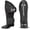 Black (White logo), variant on FIST Fusion MMA Martial Arts Shin Guards – Padded, Adjustable Muay Thai Leg Guards with Instep Protection for Kickboxing/MMA Training and Sparring – Durable
