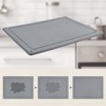 thumbnail image 4 of Unique Bargains Diatomaceous Stone Dish Drying Mat with Groove Gray, 4 of 6