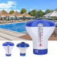 thumbnail image 2 of Large Pool Chemical Dispenser with Thermometer Pool Chlorine Floater for 3 inch Chlorine Tablets, 2 of 7