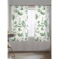 thumbnail image 5 of Sheer Curtains 72 Inches Long, Green Eucalyptus Leaves Semi Sheer Curtains Light Filtering Window Treatment, Spring Farmhouse Country Plant Privacy Voile Drapes for Living Room Bedroom 52x72 Inch, 5 of 7