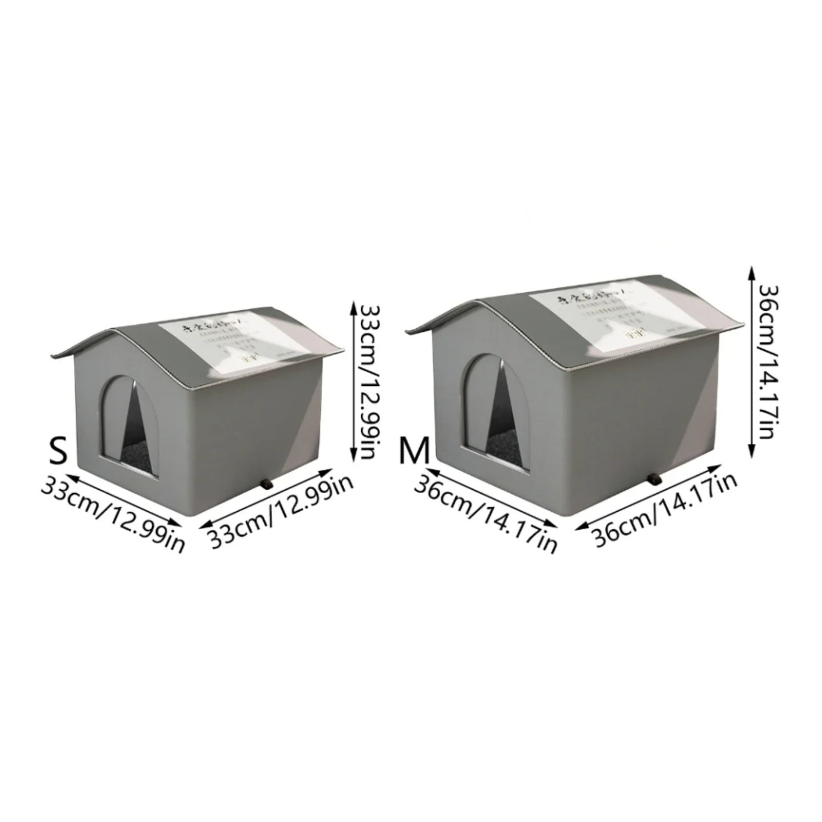 Cat Outdoor House, Feral Cat Shelter, Outdoor Cat Bed, Cat Bed Outdoor, Insulated Cat House, Outdoor Cat Shelter, Waterproof, Cold Weather Tent, Gray, Frame Supported, 1 Pc