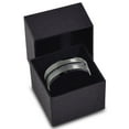 thumbnail image 3 of P. Manoukian Tungsten Wedding Band Ring 8mm for Men Women Blue Black Gunmetal Beveled Edge Brushed Polished Lifetime Guarantee Size 11, 3 of 4