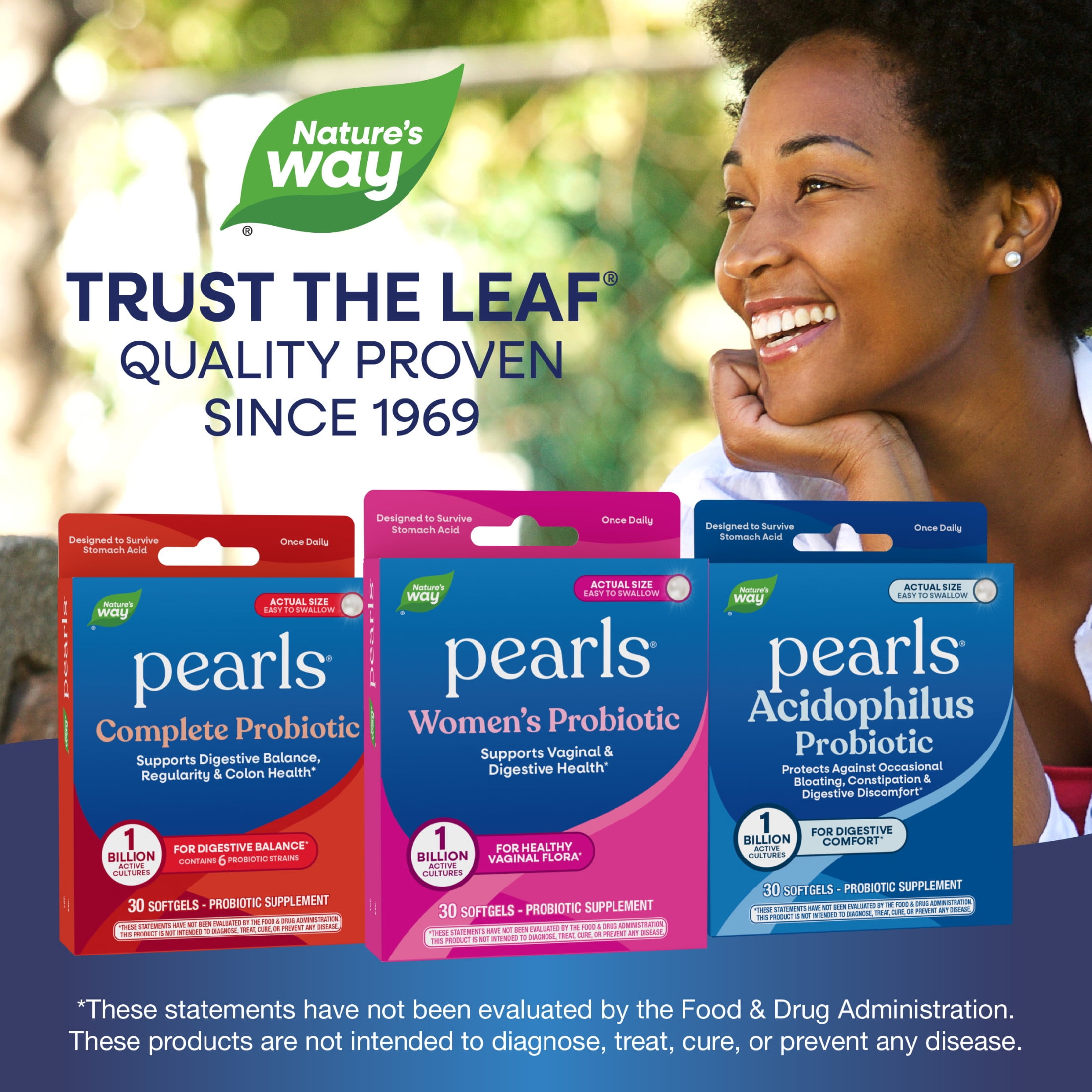 Nature's Way Pearls Women's Probiotic Softgels, Supports Women's & Digestive Health*, 30 Count