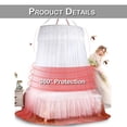 thumbnail image 3 of DYstyle Ceiling-Mounted Mosquito Net Home Dome Foldable Bed Canopy Princess Tent Bed Curtain with Hook, 3 of 4