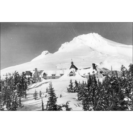 24"x36" Gallery Poster, Mt. Hood and Timberline Lodge, 1943