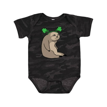 

Inktastic St. Patrick s Day Sloth with Shamrocks Gift Baby Boy or Baby Girl Bodysuit