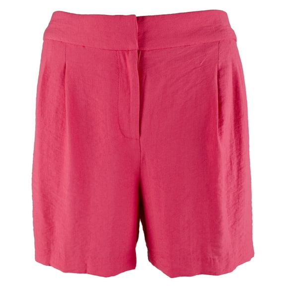Women's Plus Size Summer Heat Solid Pull On Shorts Fuchsia 16