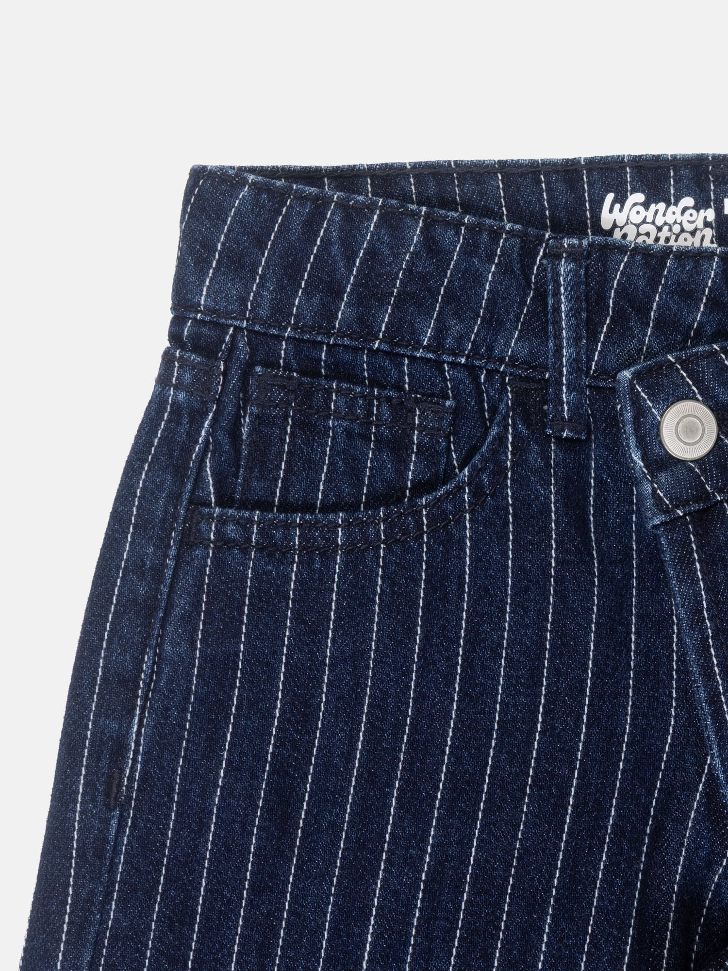 Wonder Nation Girls Crossover Waist Wide Leg Jeans, Sizes 5-18