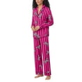 thumbnail image 5 of Room Service Womens 2-Piece Shawl Collar Pajama Set (PINK, M), 5 of 6