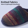 thumbnail image 4 of Berhood Mens Slippers ​Warm Comfy Memory Foam Knit Slippers Slip on Bedroom Shoes with Non-Slip Sole Blue 11-12, 4 of 6
