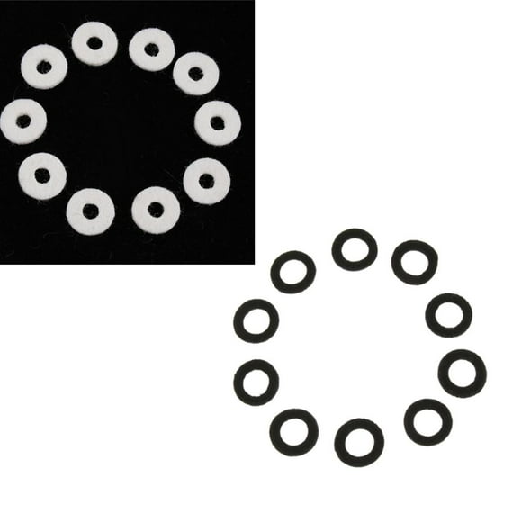 Prácticas 20 Piezas De Arandela De Fieltro De Trompeta, Negro, , Partes De Instrumentos Para Trompetista CUTICAT Arandelas de fieltro de trompeta