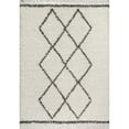 thumbnail image 3 of JONATHAN Y MERCER SHAG Mercer Shag Plush Tassel Moroccan Tribal Geometric Trellis Cream/Gray 4 ft. x 6 ft. Area Rug (MCR103B-4), 3 of 8