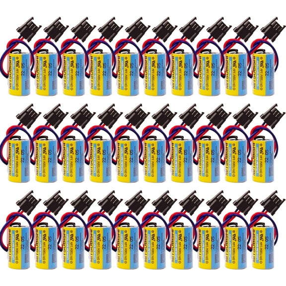 30 Pack A6BAT PLC Lithium Battery 3.6V for Mitsubishi Servo A6bat ER17330V FANUC CNC System