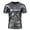 Grey, variant on Shiny Metallic Shirt for Men Short Sleeve Crewneck Metallic Wet Look Tshirts 70s Disco Party Clubwear