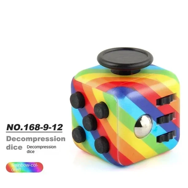 Fidget Toys-Cubos antiestrés, Arco Iris, yema del dedo, Cubo mágico infinito, juguetes sensoriales cuadrados, descompresión