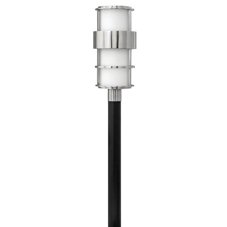 1 Light Large Outdoor Post Top Or Pier Mount Lantern In Modern Style 10 Inches Wide By 21.75 Inches High-Stainless Steel Finish-Integrated Led Lamp