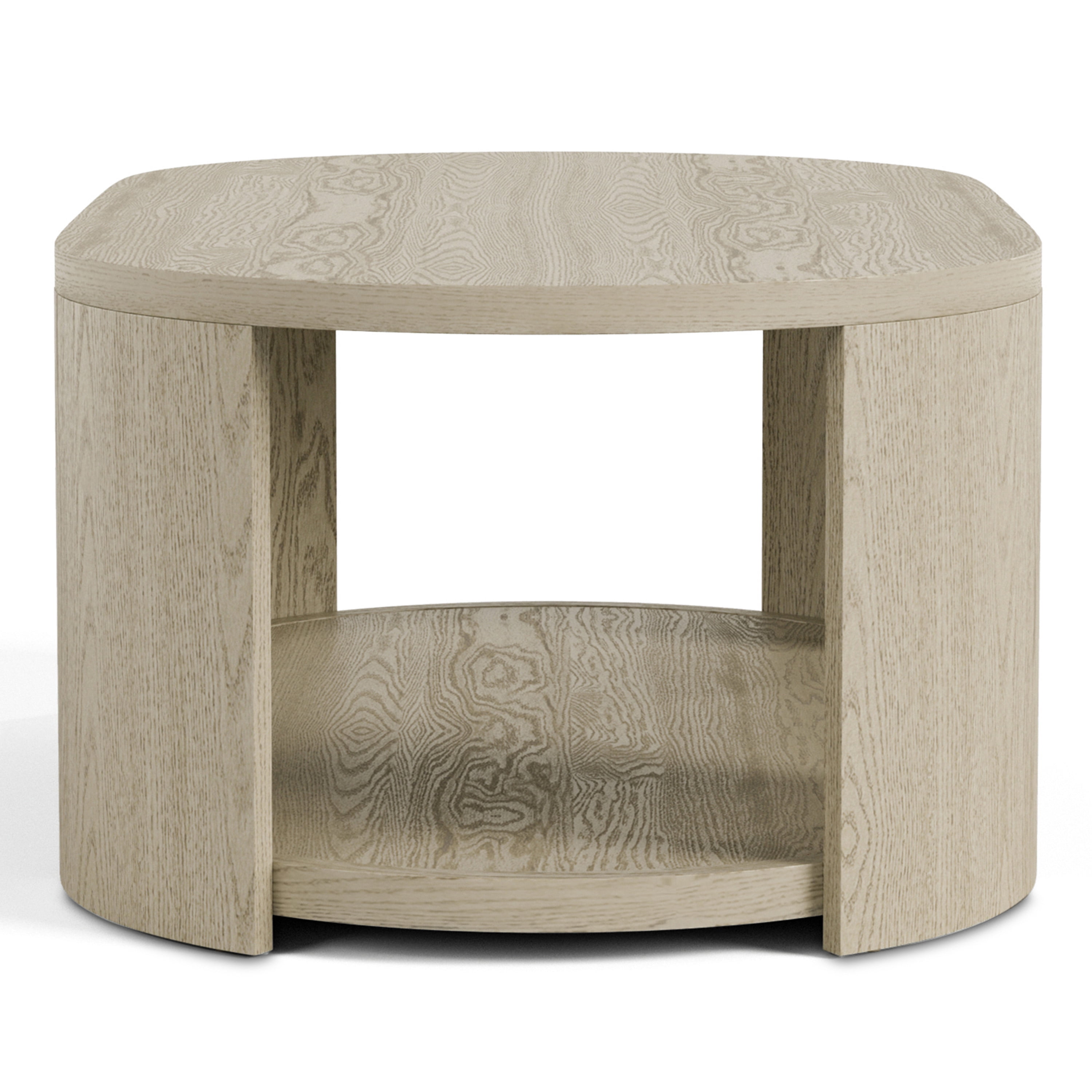 Furniture of America Cheri Modern Oval Solid Wood Indoor Coffee Table with 1-Shelf and Casters, Oak