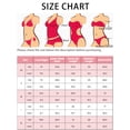 thumbnail image 5 of Bañadores de bikini de 3 piezas con tirantes ajustables para mujer, parte inferior triangular con falda de malla, tamaño X-Small, color verde, 5 of 5