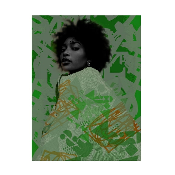 Canvas Wall Art - NUMA Art 'Greenie' Wall Art for Living Room, Bedroom, or Office Décor by Trademark Fine Art - 14 x 19 Inches