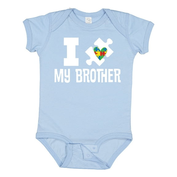 Inktastic Autism I Love My Brother Awareness Support Boys or Girls Baby Bodysuit