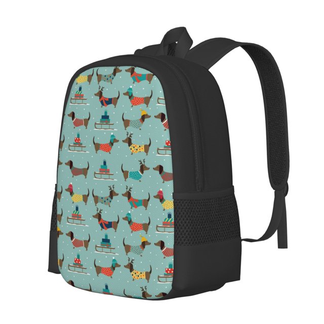 Disketp Dachshund Dog Puppy Mochila Minimalista de Gran Capacidad, Mochila de Viaje para Escuela, Trabajo o Uso Diario