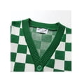 thumbnail image 4 of Franhais Toddler Boy Girl Knitting Cardigan, Checkerboard Print V-Neck Long Sleeve Button Closure Coat for Spring Autumn, 4 of 8
