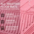 thumbnail image 5 of CAR GRAND Heavy Duty Rubber Floor Mats Pink 4-Piece Car Mat Set - Universal Waterproof for SUV Truck, Durable All-Weather Mats，Car Women,Girly(All Pink), 5 of 7